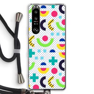 CaseCompany 8-bit N°1: Sony Xperia 1 III Transparant Hoesje met koord