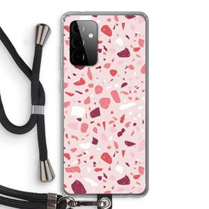 CaseCompany Terrazzo N°15: Samsung Galaxy A72 5G Transparant Hoesje met koord