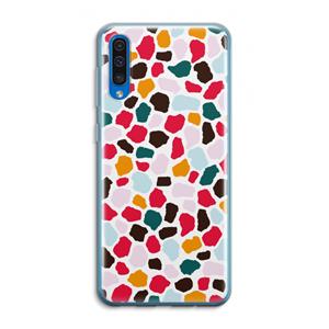 CaseCompany Colored Giraffe: Samsung Galaxy A50 Transparant Hoesje