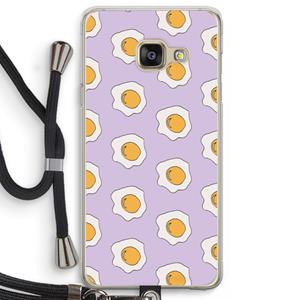 CaseCompany Bacon to my eggs #1: Samsung Galaxy A3 (2016) Transparant Hoesje met koord