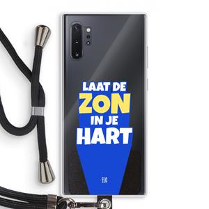 CaseCompany Laat de zon in je hart: Samsung Galaxy Note 10 Plus Transparant Hoesje met koord