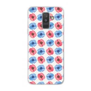 CaseCompany Klaproosjes: Samsung Galaxy A6 Plus (2018) Transparant Hoesje