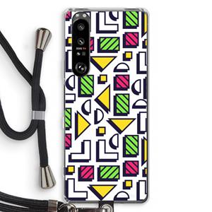 CaseCompany 8-bit N°4: Sony Xperia 1 III Transparant Hoesje met koord