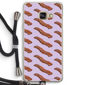CaseCompany Bacon to my eggs #2: Samsung Galaxy A3 (2016) Transparant Hoesje met koord