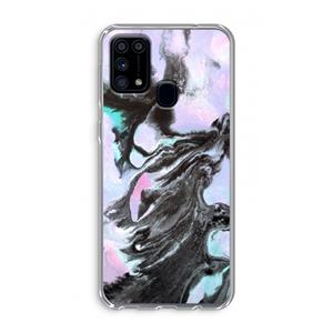 CaseCompany Pastel zwart: Samsung Galaxy M31 Transparant Hoesje