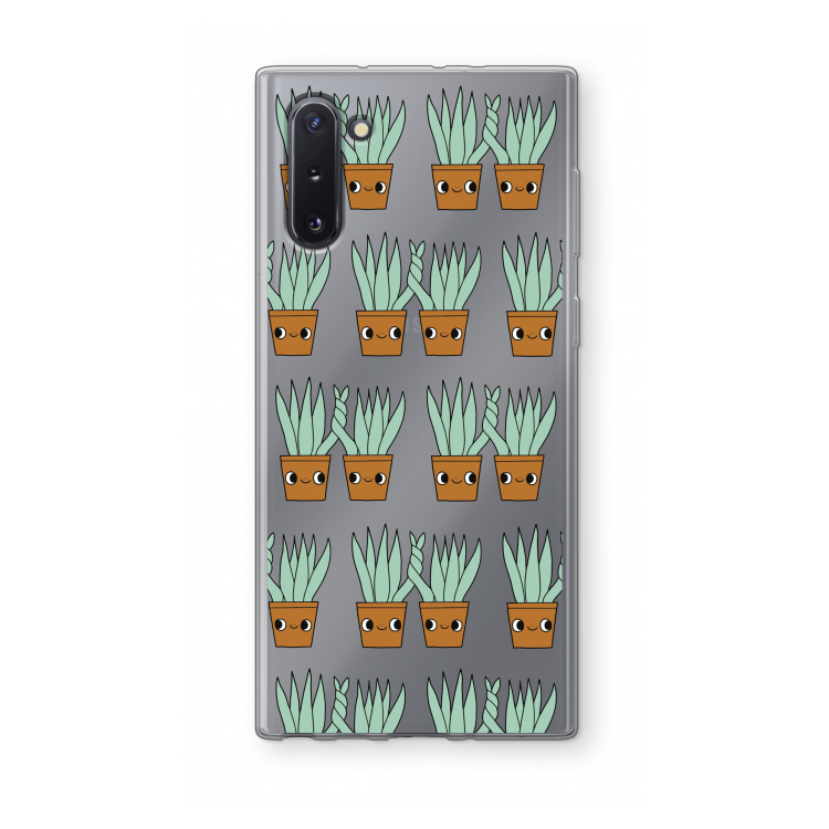 CaseCompany Sansevieria: Samsung Galaxy Note 10 Transparant Hoesje