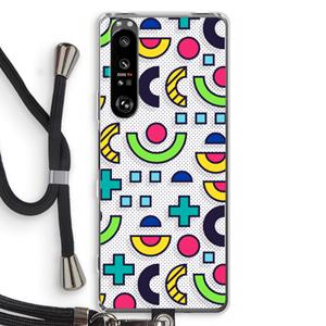 CaseCompany 8-bit N°6: Sony Xperia 1 III Transparant Hoesje met koord