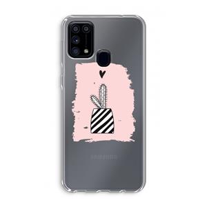 CaseCompany Zwart-wit cactus: Samsung Galaxy M31 Transparant Hoesje