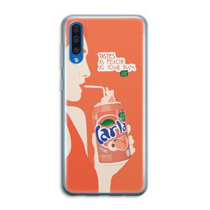 CaseCompany Peach please!: Samsung Galaxy A50 Transparant Hoesje