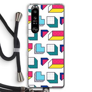 CaseCompany 8-bit N°7: Sony Xperia 1 III Transparant Hoesje met koord