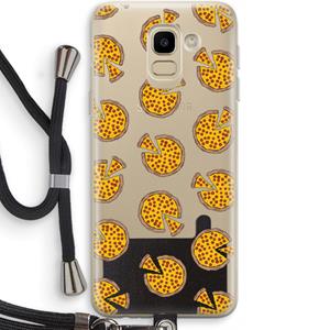 CaseCompany You Had Me At Pizza: Samsung Galaxy J6 (2018) Transparant Hoesje met koord