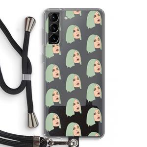 CaseCompany King Kylie: Samsung Galaxy S21 Plus Transparant Hoesje met koord