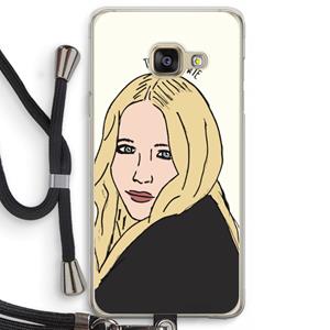 CaseCompany Mary Kate: Samsung Galaxy A3 (2016) Transparant Hoesje met koord