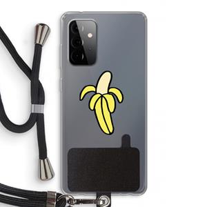 CaseCompany Banana: Samsung Galaxy A72 5G Transparant Hoesje met koord