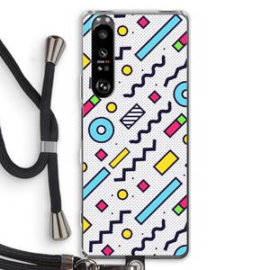 CaseCompany 8-bit N°8: Sony Xperia 1 III Transparant Hoesje met koord