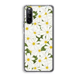 CaseCompany Summer Daisies: Sony Xperia 10 III Transparant Hoesje