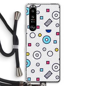 CaseCompany 8-bit N°9: Sony Xperia 1 III Transparant Hoesje met koord