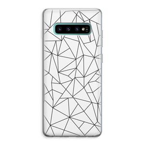 CaseCompany Geometrische lijnen zwart: Samsung Galaxy S10 Plus Transparant Hoesje