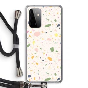 CaseCompany Terrazzo N°21: Samsung Galaxy A72 5G Transparant Hoesje met koord