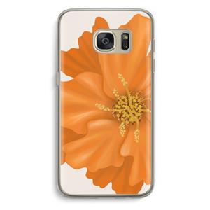 CaseCompany Orange Ellila flower: Samsung Galaxy S7 Transparant Hoesje