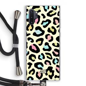 CaseCompany Leopard pattern: Samsung Galaxy Note 10 Plus Transparant Hoesje met koord