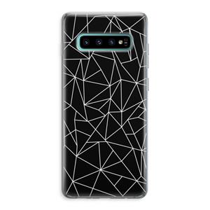 CaseCompany Geometrische lijnen wit: Samsung Galaxy S10 Plus Transparant Hoesje