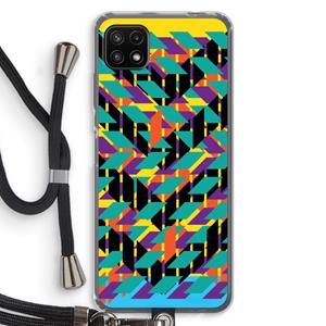 CaseCompany Skew Bee 1: Samsung Galaxy A22 5G Transparant Hoesje met koord