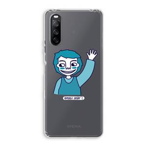 CaseCompany Zwaai: Sony Xperia 10 III Transparant Hoesje