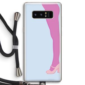 CaseCompany Pink panty: Samsung Galaxy Note 8 Transparant Hoesje met koord