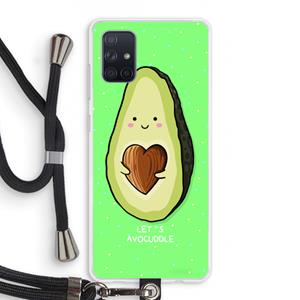 CaseCompany Avocuddle: Samsung Galaxy A71 Transparant Hoesje met koord