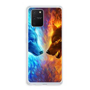 CaseCompany Fire & Ice: Samsung Galaxy S10 Lite Transparant Hoesje