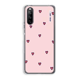 CaseCompany Hartjes: Sony Xperia 10 III Transparant Hoesje