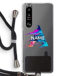 CaseCompany Abstract Spectrum: Sony Xperia 1 III Transparant Hoesje met koord