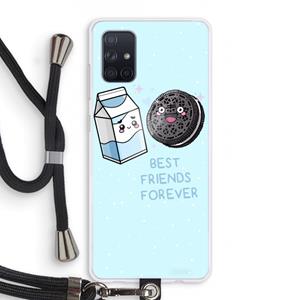 CaseCompany Best Friend Forever: Samsung Galaxy A71 Transparant Hoesje met koord