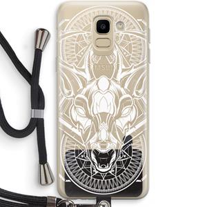 CaseCompany Oh Deer: Samsung Galaxy J6 (2018) Transparant Hoesje met koord