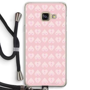 CaseCompany Ass 'n Titties: Samsung Galaxy A3 (2016) Transparant Hoesje met koord