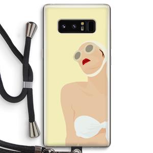 CaseCompany Summer: Samsung Galaxy Note 8 Transparant Hoesje met koord