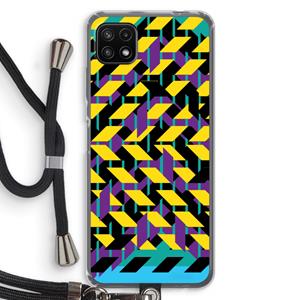 CaseCompany Skew Bee 3: Samsung Galaxy A22 5G Transparant Hoesje met koord