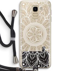 CaseCompany Roses Are Red: Samsung Galaxy J6 (2018) Transparant Hoesje met koord