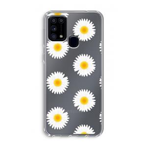 CaseCompany Margrietjes: Samsung Galaxy M31 Transparant Hoesje