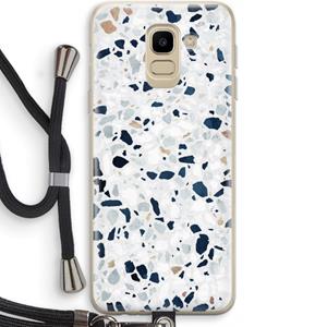 CaseCompany Terrazzo N°1: Samsung Galaxy J6 (2018) Transparant Hoesje met koord