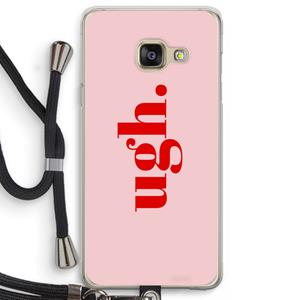CaseCompany Ugh: Samsung Galaxy A3 (2016) Transparant Hoesje met koord