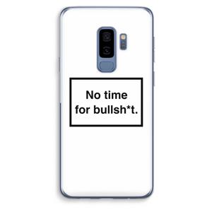 CaseCompany No time: Samsung Galaxy S9 Plus Transparant Hoesje