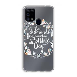 CaseCompany Diamonds: Samsung Galaxy M31 Transparant Hoesje