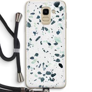 CaseCompany Terrazzo N°2: Samsung Galaxy J6 (2018) Transparant Hoesje met koord