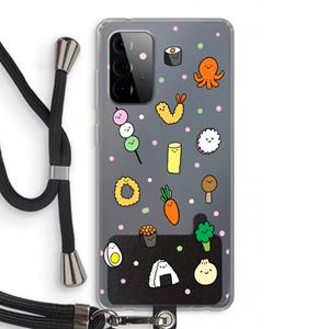 CaseCompany Happy bento friends: Samsung Galaxy A72 5G Transparant Hoesje met koord