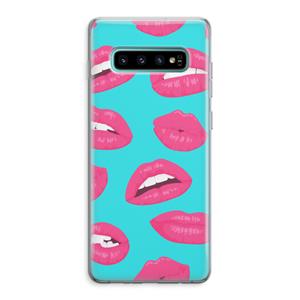 CaseCompany Bite my lip: Samsung Galaxy S10 Plus Transparant Hoesje