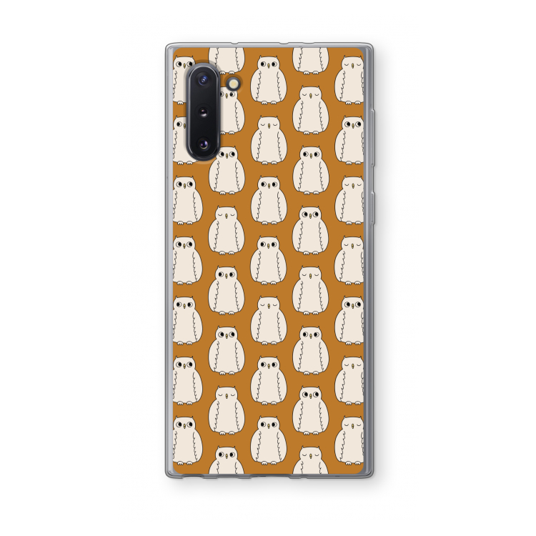CaseCompany Uilen: Samsung Galaxy Note 10 Transparant Hoesje