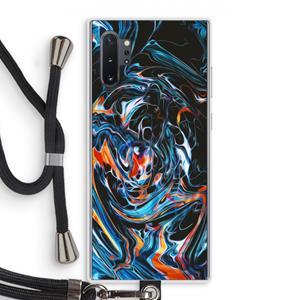 CaseCompany Black Unicorn: Samsung Galaxy Note 10 Plus Transparant Hoesje met koord