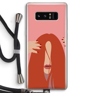CaseCompany Woke up like this: Samsung Galaxy Note 8 Transparant Hoesje met koord